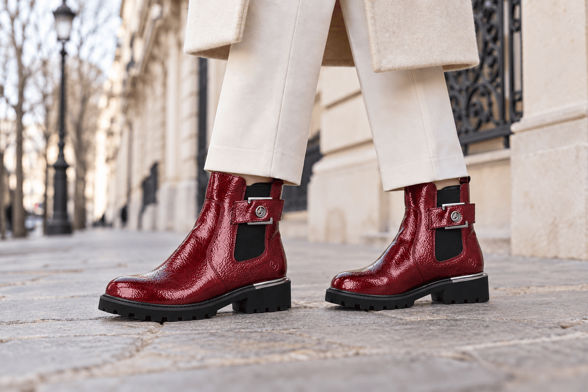 La bottine de couleur, le bon pari de l'hiver - Magenta Chaussures