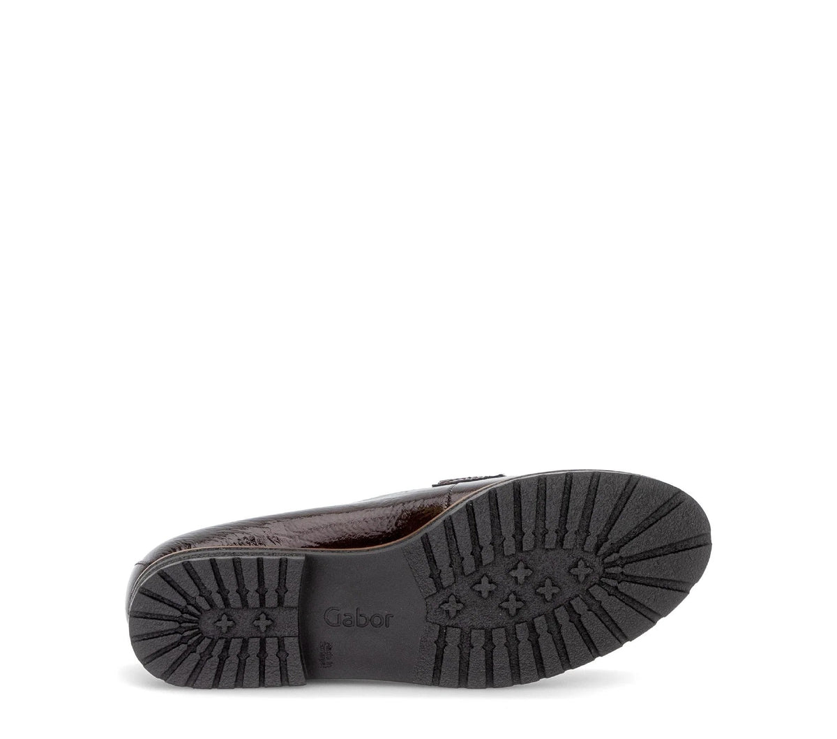 Mocassins Gabor 4005.01.009 Marron - Cuir Vernis Élastique Grande Pointure Femme