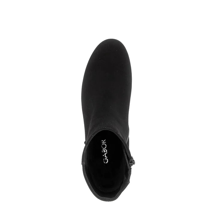 Bottines Gabor 72.719.47 Noires - Daim Lacets Grande Pointure Femme