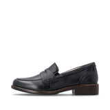 Mules Remonte D0F05-00 Noires - Cuir Lisse Talon Plat Grande Pointure Femme - Magenta Chaussures