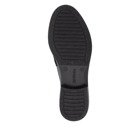 Mules Remonte D0F05-00 Noires - Cuir Lisse Talon Plat Grande Pointure Femme - Magenta Chaussures