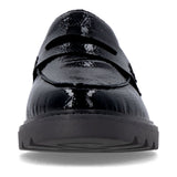 Mocassins Remonte D2Q05-02 Noirs - Cuir Verni Élastique Grande Pointure Femme - Magenta Chaussures