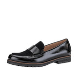 Mocassins Gabor 4005.01.002 Noirs - Cuir Vernis Élastique Grande Pointure Femme - Magenta Chaussures
