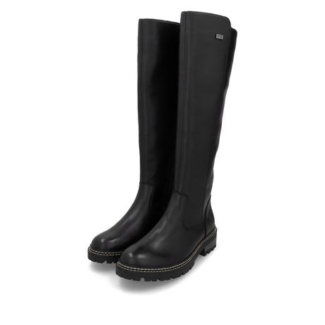 Bottines Remonte D0B72-01 Noires - Lacets Grande Pointure Femme