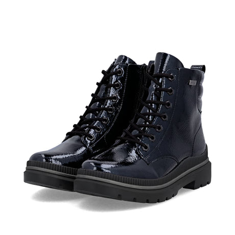 Bottines Remonte D0C82-14 Bleues - Lacets Grande Pointure Femme