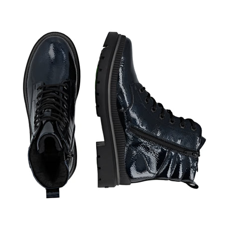 Bottines Remonte D0C82-14 Bleues - Lacets Grande Pointure Femme
