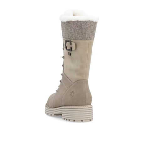 Bottines Remonte D0W72-20 Beige - Lacets Grande Pointure Femme