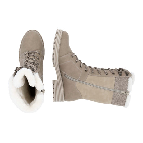 Bottines Remonte D0W72-20 Beige - Lacets Grande Pointure Femme