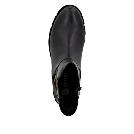 Bottines Remonte D2S70-03 Noires - Lacets Grande Pointure Femme