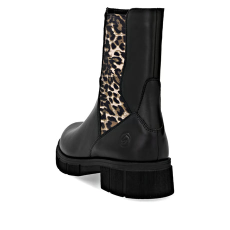 Bottines Remonte D2S70-03 Noires - Lacets Grande Pointure Femme