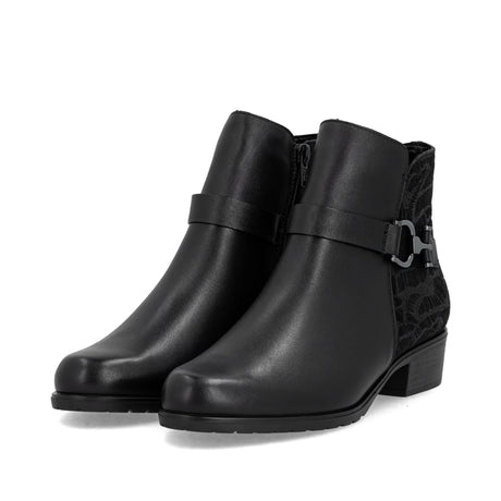 Bottines Remonte D6894-00 Noires - Lacets Grande Pointure Femme