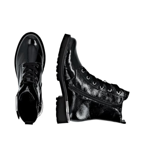 Bottines Remonte D8683-03 Noires - Lacets Grande Pointure Femme
