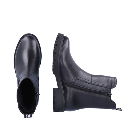Bottines Remonte D8694-00 Noires - Lacets Grande Pointure Femme