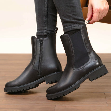 Bottines Remonte D8694-00 Noires - Lacets Grande Pointure Femme