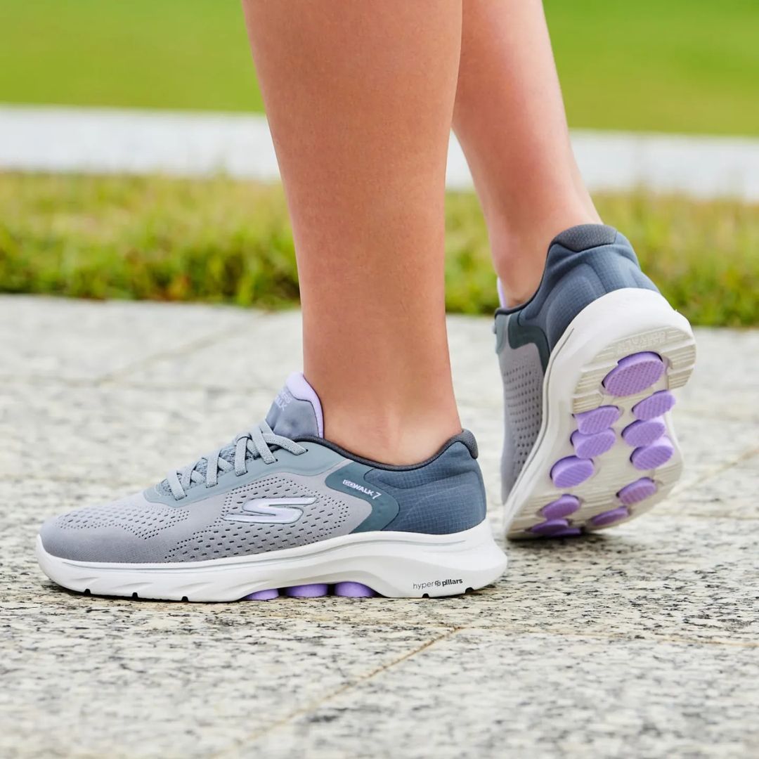 Skechers go walk 7 grey - Magenta Chaussures