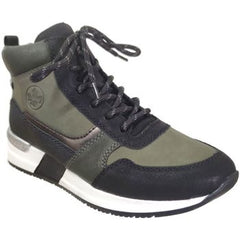 RIEKER Boots N7611-54 Black/ forest green