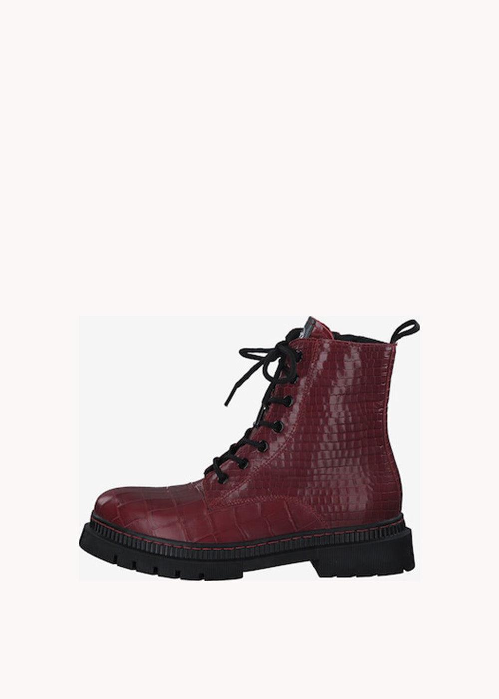 Tamaris 25862 - 29 574 Red croco - Magenta Chaussures